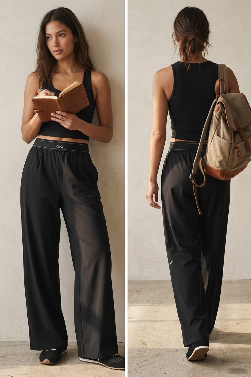 Suit Up Wide Leg Pants Black