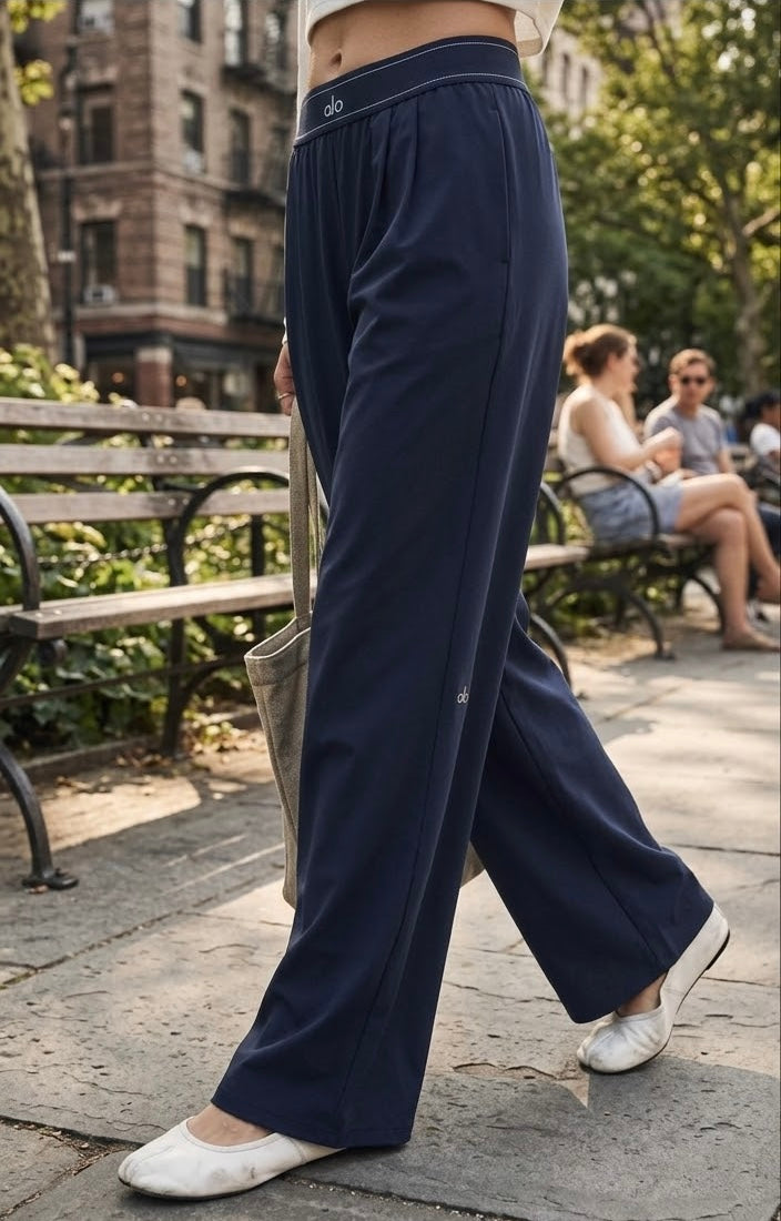 Wide Leg Navy Suit Up Trouser Pants